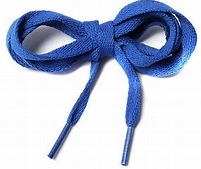 shoe lace showing the Aglet on the end to stop any fraying;